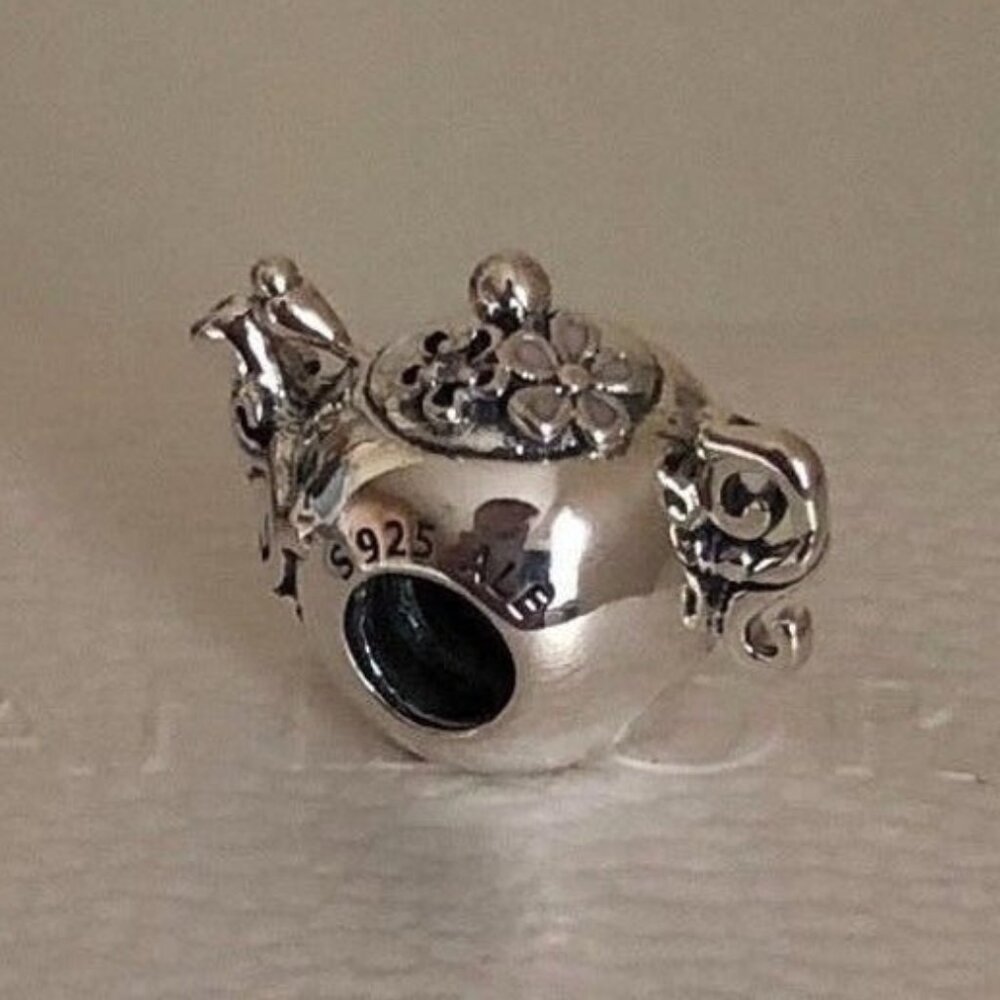 Pandora Sterling Silver Enchanted Tea Pot Charm Summer Time Relaxing Vocation